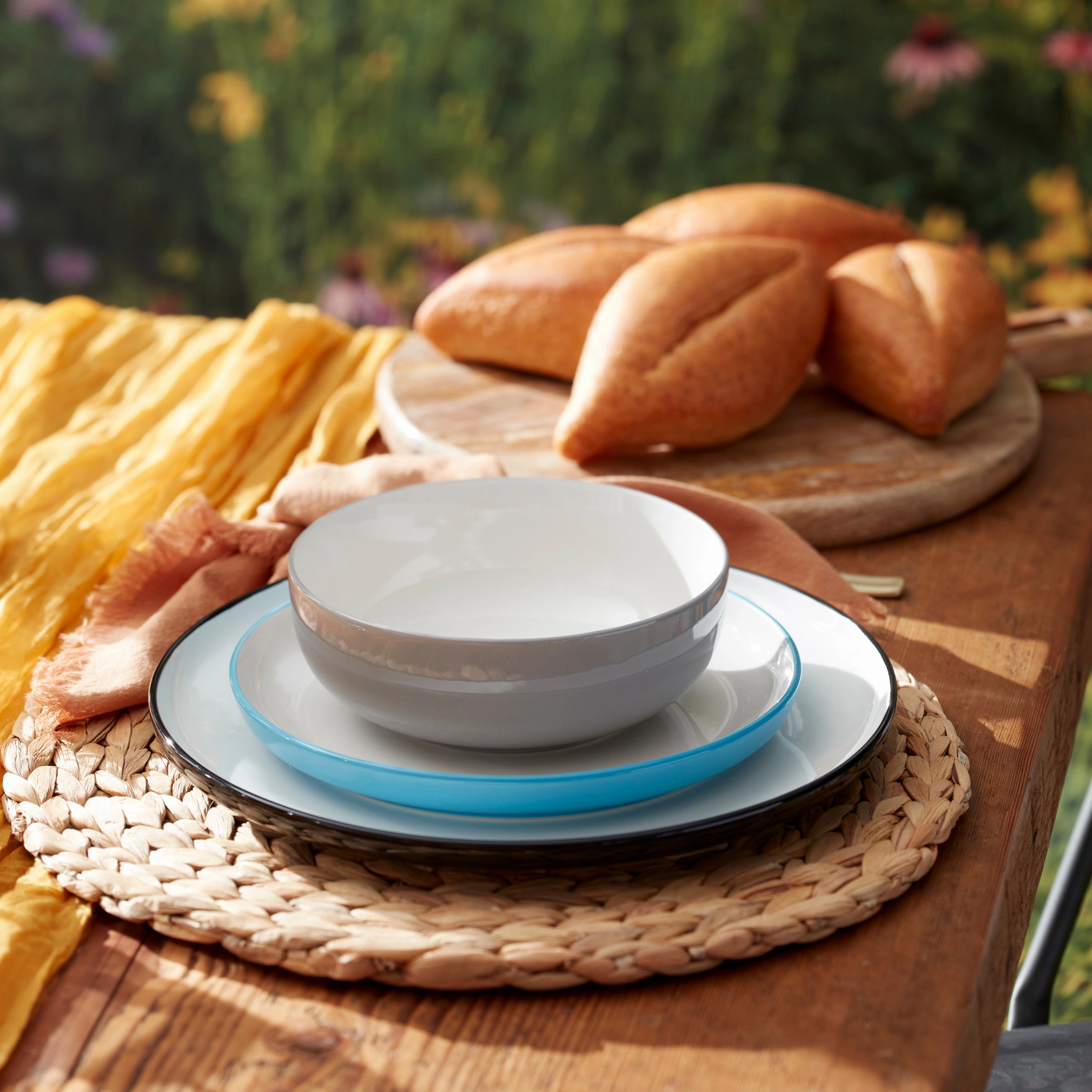 24 Seven Colors Pumice 12-Piece Dinnerware Set
