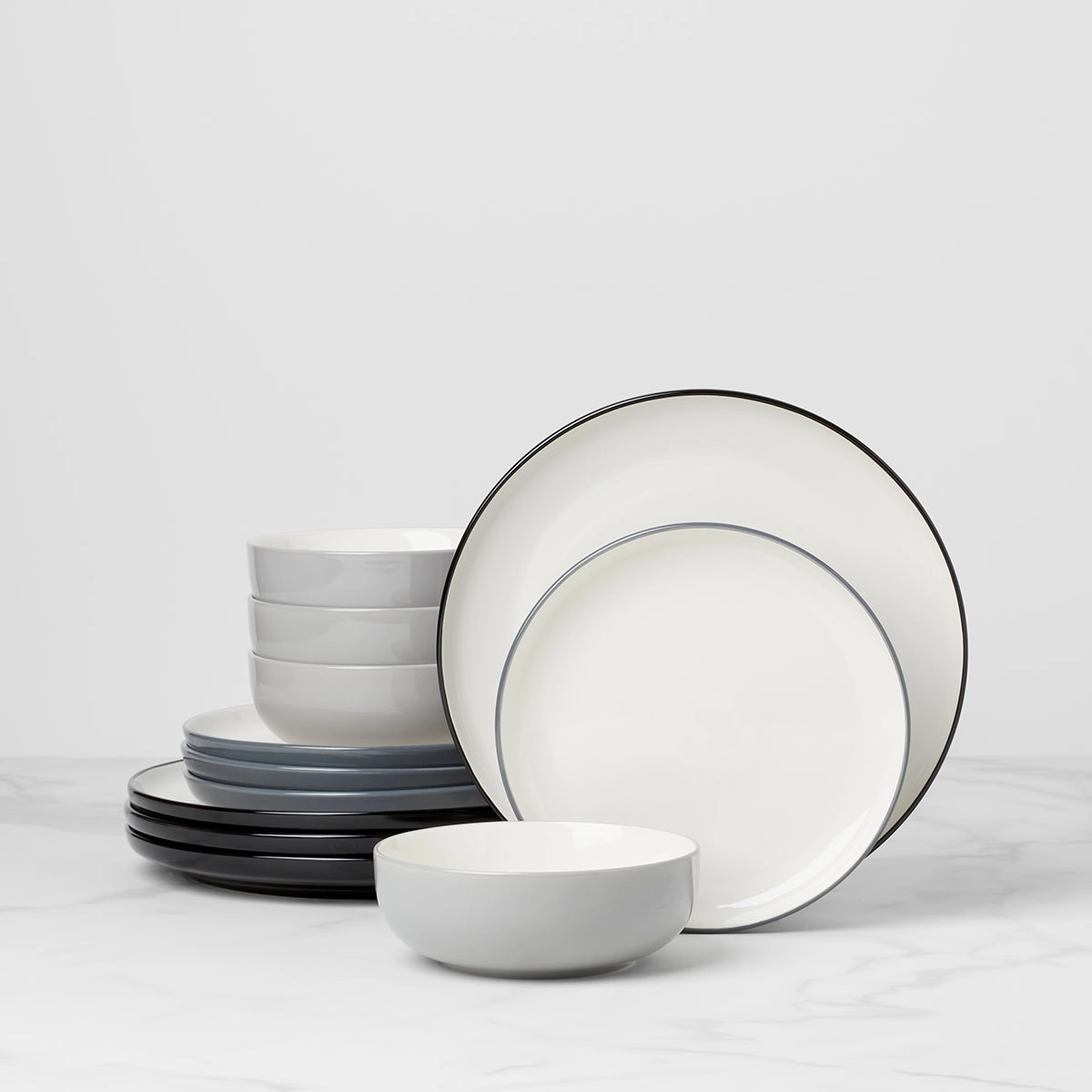 24 Seven Colors Pumice 12-Piece Dinnerware Setmodern kitchen decor ,kitchen dinner set ,dinnerware 