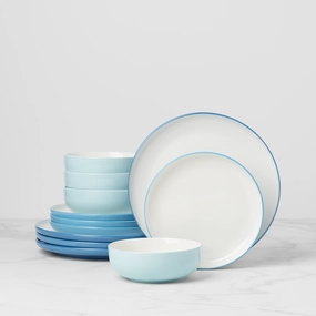 24 Seven Colors Turquoise 12-Piece Dinnerware Setsummer decor ,outdoor summer decor 