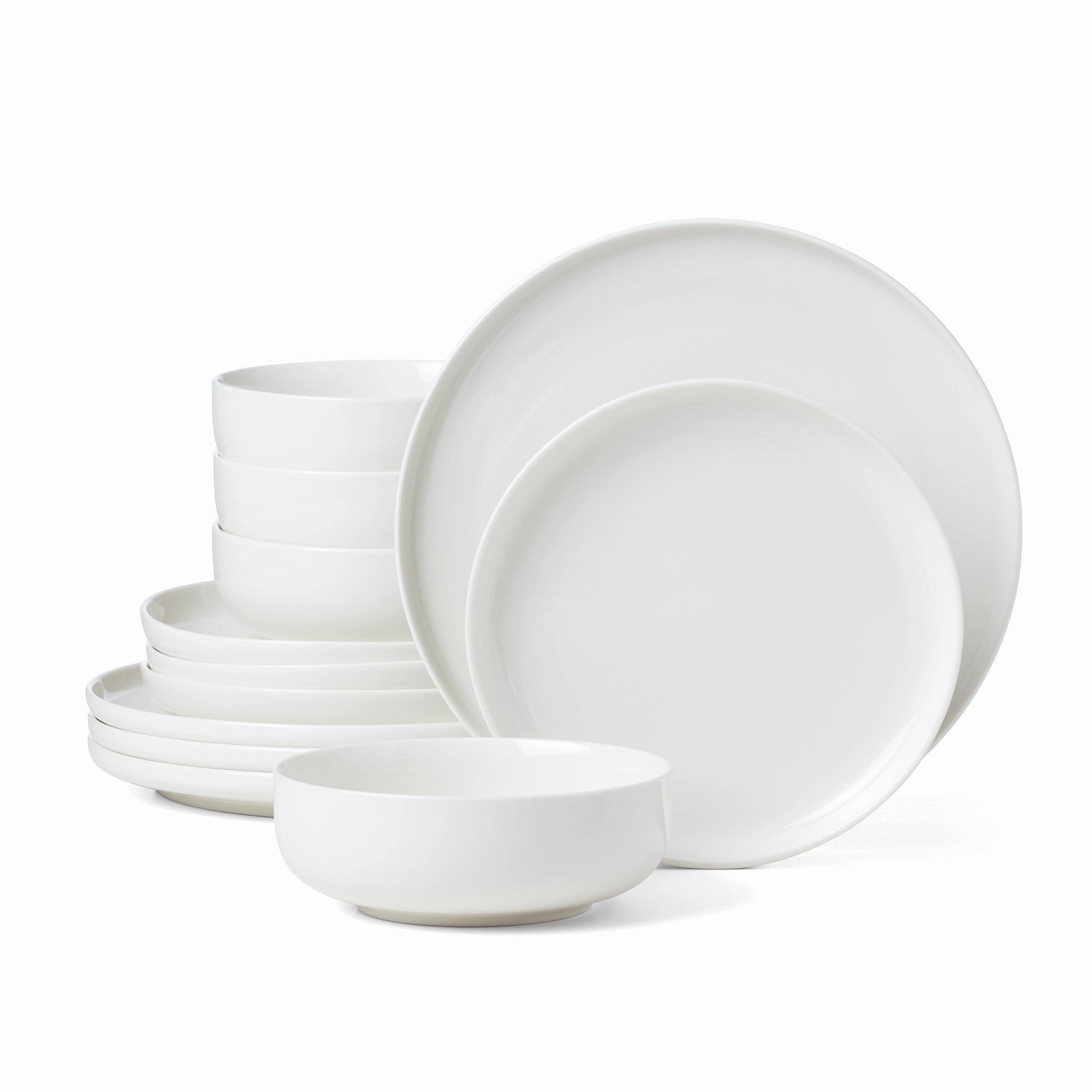 24 Seven White 12-Piece Dinnerware Setmodern kitchen decor ,kitchen dinner set ,dinnerware 