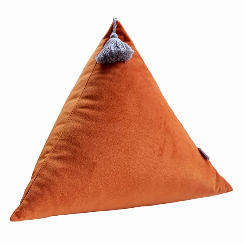 3D Velvet Triangle Throw Cushion