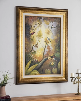 'Birds' Handmade Oil Painting - 34x46 Inchnordic style wall decor
