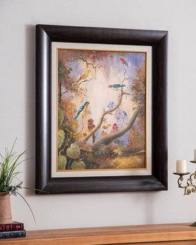 'Birds Chanting' Handmade Oil Painting - 28x32 Inchnordic style wall decor