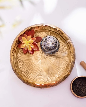 'Embossed' Handcrafted Bowl - 11"home decor ,wall decor 