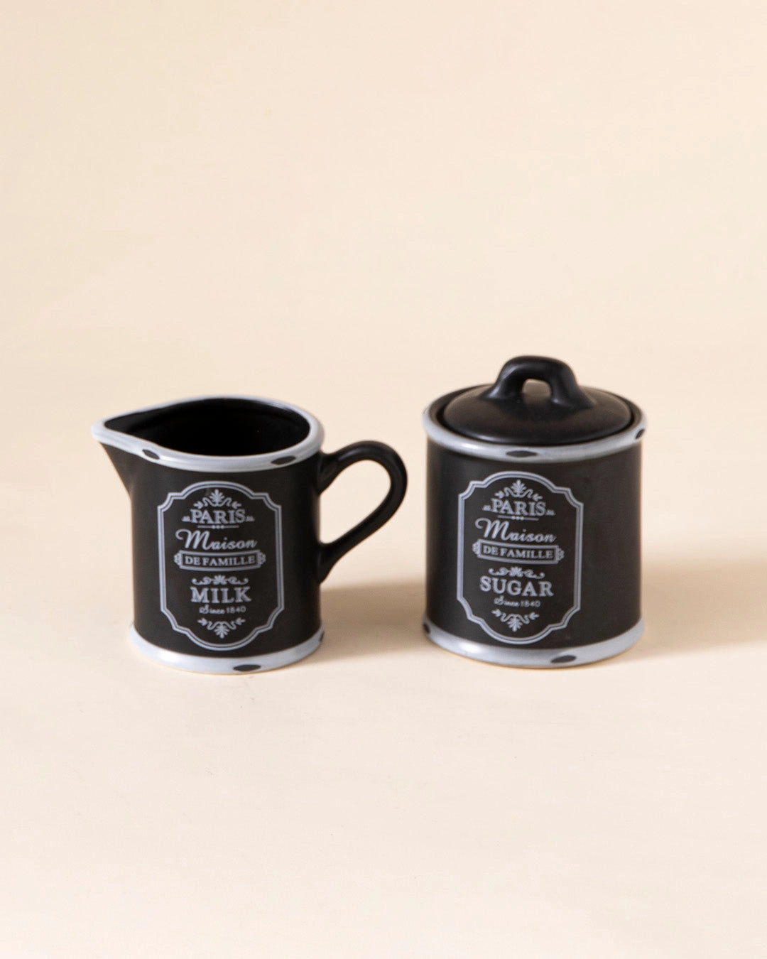 'Paris Maison De Famille' Sugar Canister   Milk Pot