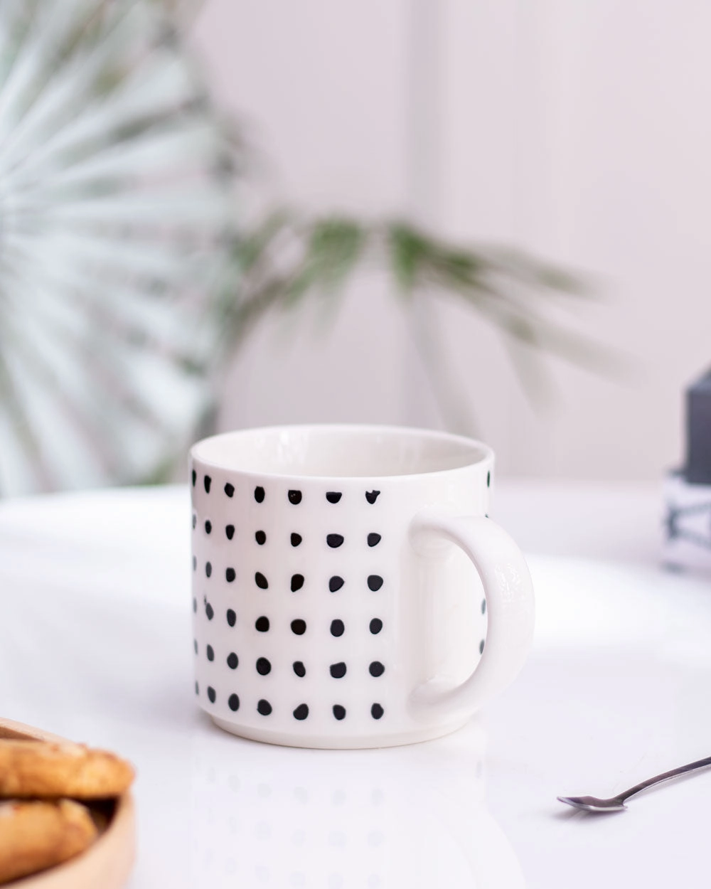 'Polkadots' Coffee Mug - White