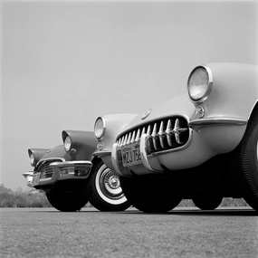 "1957 Ford Thunderbird - Chevrolet Corvette" from Getty Imagesnordic style wall decor