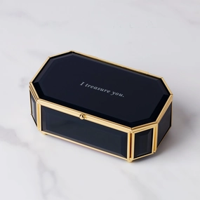 "I Treasure You" Black Jewelry Boxvalentine's day decorations ,valentine's centerpiece 