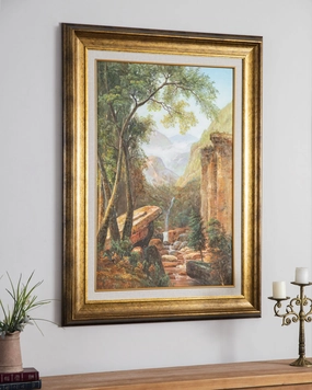 'Renaissance Museum' Handmade Oil Painting - 34x46 Inchnordic style wall decor