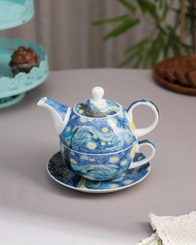 'Rhone Starry Night' Vincent Van Gogh Tea for One Setmodern kitchen decor ,kitchen dinner set ,dinnerware 
