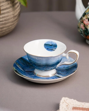 'Seascape' Vincent Van Gogh Painting Cup & Saucermodern kitchen decor ,kitchen dinner set ,dinnerware 