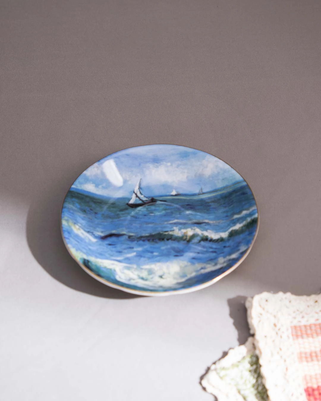 'Seascape' Vincent Van Gogh Painting Cup & Saucer