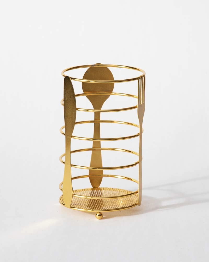 'Spoonful' Cutlery Stand - Gold