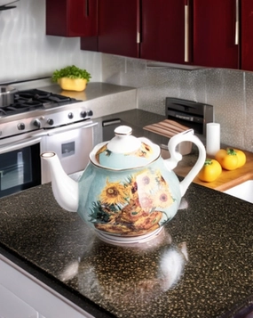 'Sunflowers' Vincent Van Gogh Painting Kettlemodern kitchen decor ,kitchen dinner set ,dinnerware 