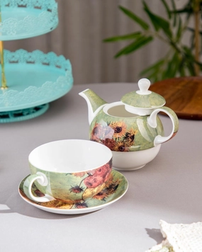 'Sunflowers' Vincent Van Gogh Tea for One Setmodern kitchen decor ,kitchen dinner set ,dinnerware 