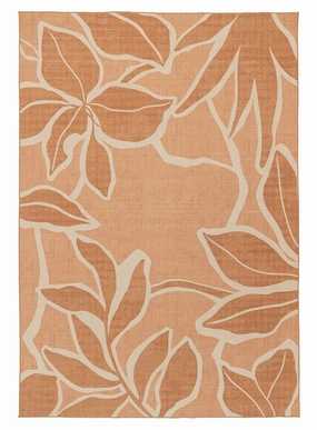Aadita Pink and Peach Botanical Washable Rugmodern color block patchwork rug