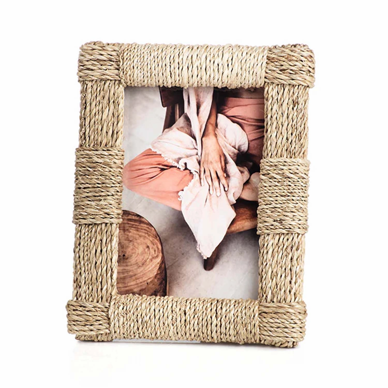 Abaca Rope Frame - 5"x7"picture frame ,decorative photo frame 