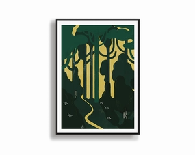 Abstract Forestnordic style wall decor
