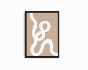 Abstract Lines Left Brownmodern abstract painting decor
