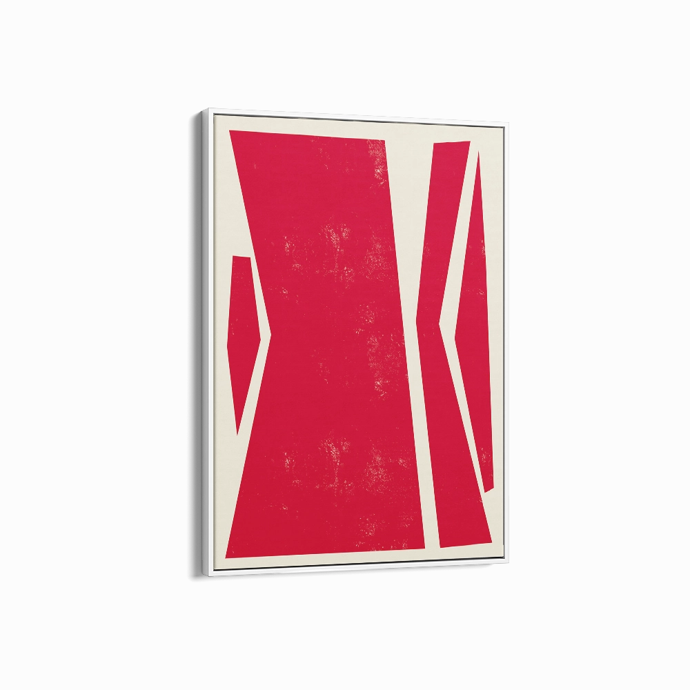Abstract Squares Center Red