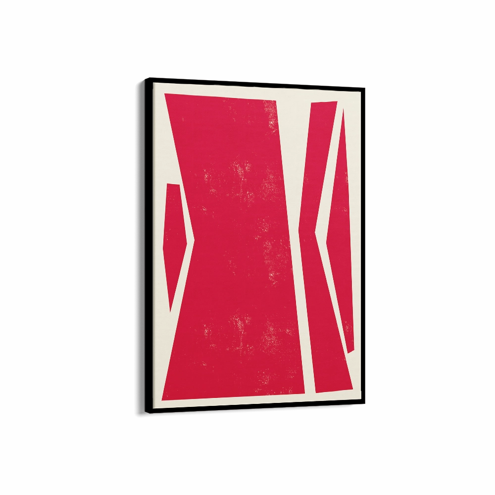 Abstract Squares Center Red