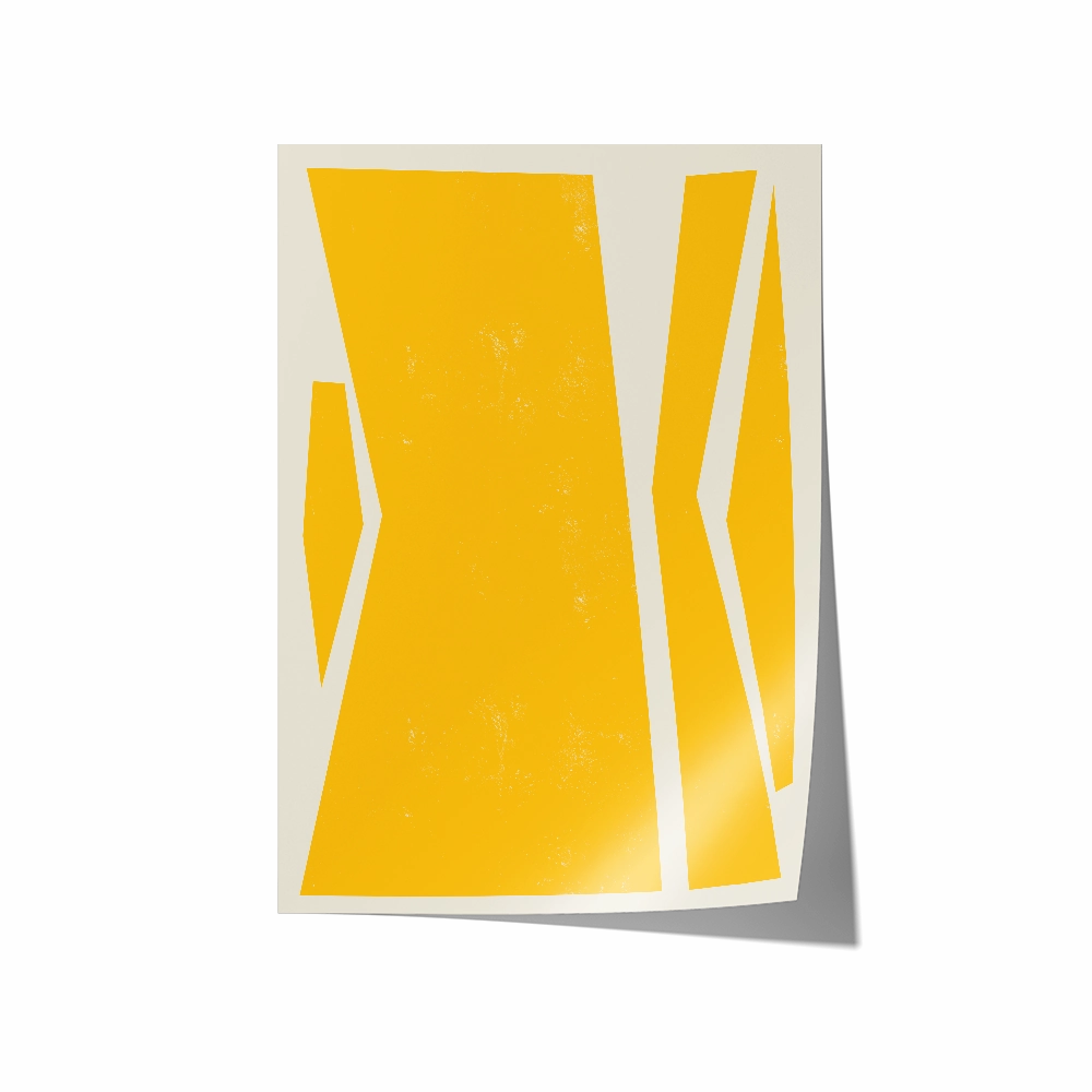 Abstract Squares Center Yellow