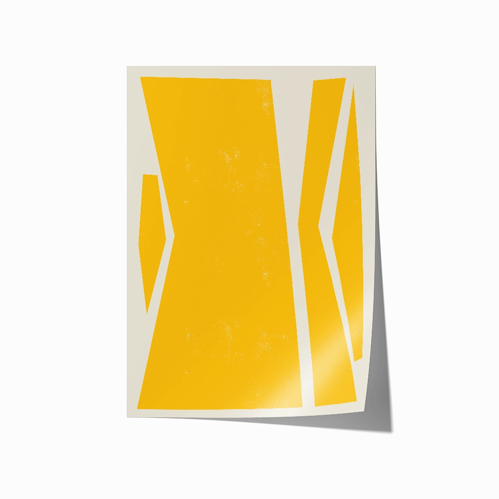Abstract Squares Center Yellow
