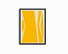 Abstract Squares Center Yellowmodern abstract painting decor
