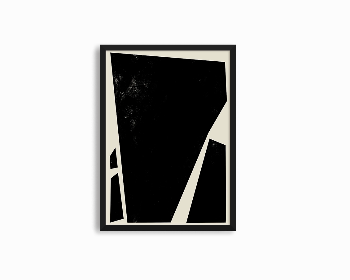Abstract Squares Left Blacknordic style wall decor