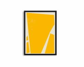 Abstract Squares Left Yellownordic style wall decor