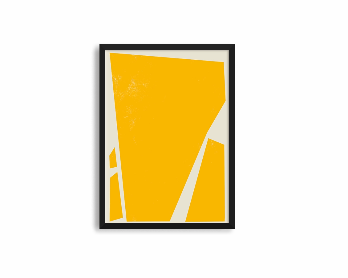 Abstract Squares Left Yellownordic style wall decor