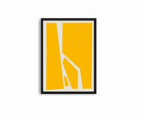 Abstract Squares Right Yellowmodern abstract painting decor