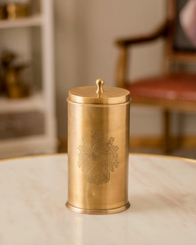 Acanthus Tall Brass Containermodern kitchen decor ,kitchen dinner set ,dinnerware 