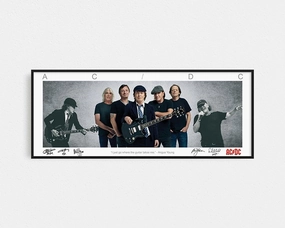 ACDC PANORAMIC COLLAGE PRINT SIGNED FRAMED WINGShandmade souvenirs