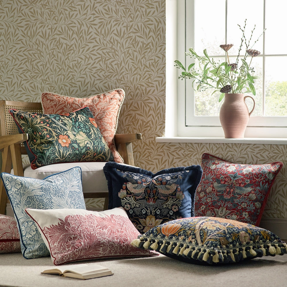Acorn Tonal Jacquard Cushion Brick