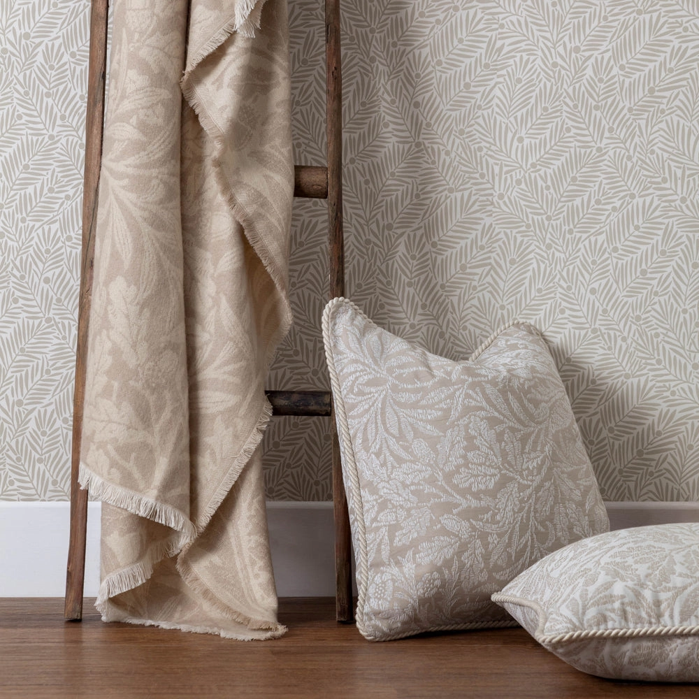 Acorn Tonal Jacquard Throw Linen