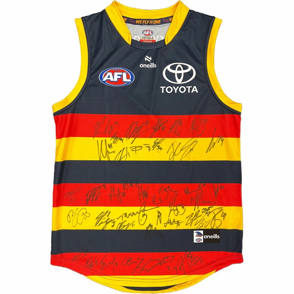 ADELAIDE CROWS 2024 SQUAD SIGNED OFFICIAL GUERNSEY