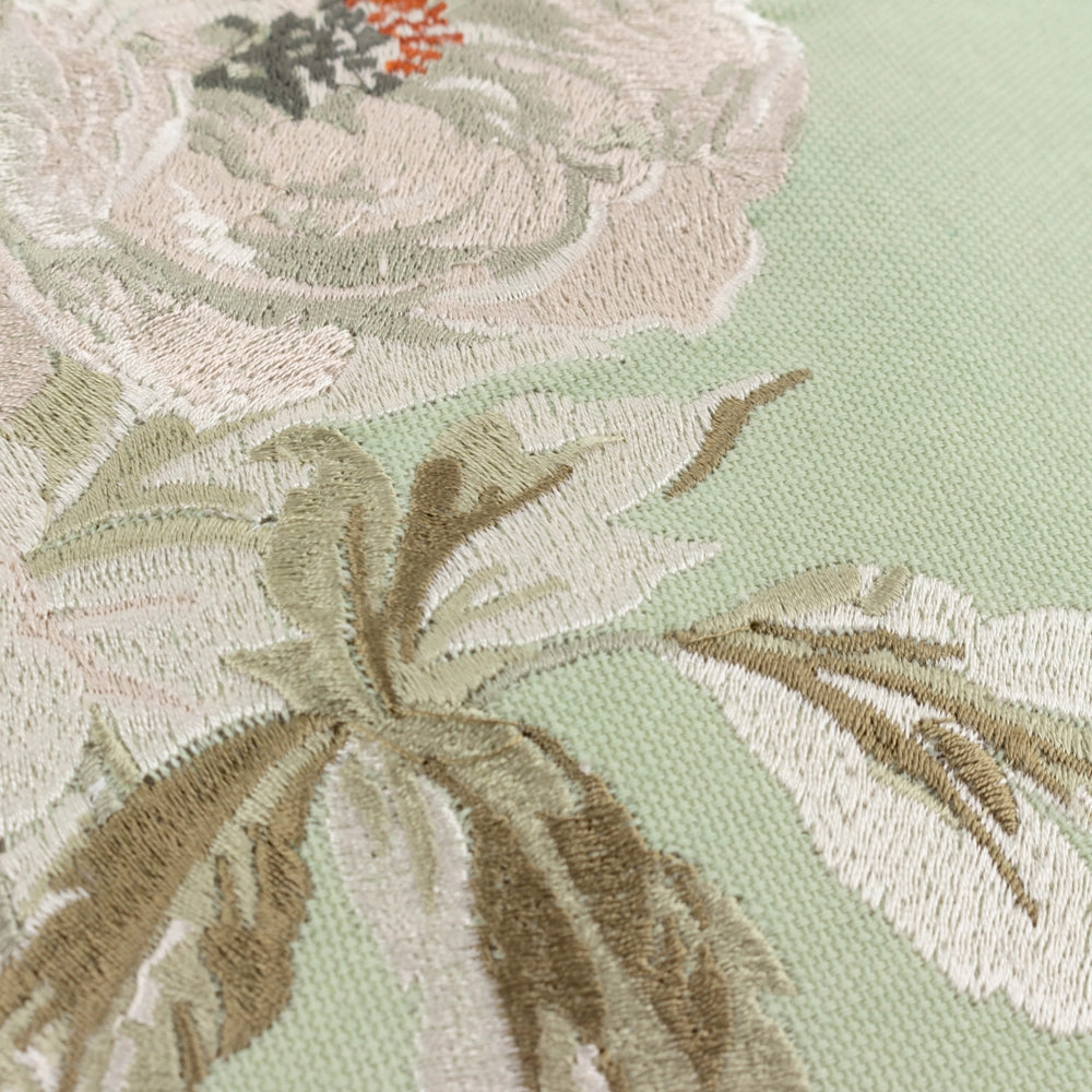 Adele Floral Chenille Cushion Sage