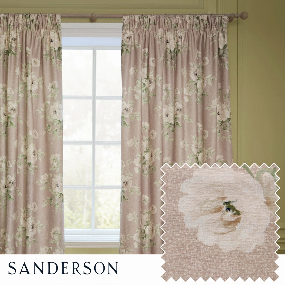 Adele Floral Chenille Pencil Pleat Curtains Rosehome decor ,wall decor 