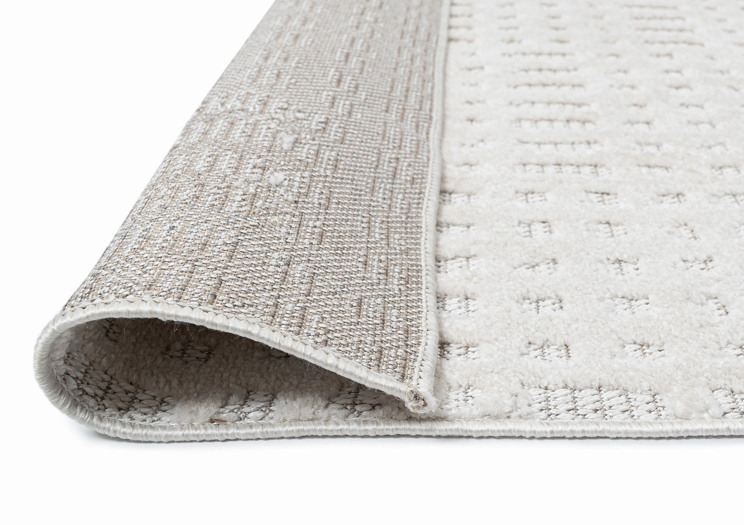Adrianne Ivory Cream Checkered Indoor Outdoor Rug *NO RETURNS UNLESS FAULTY