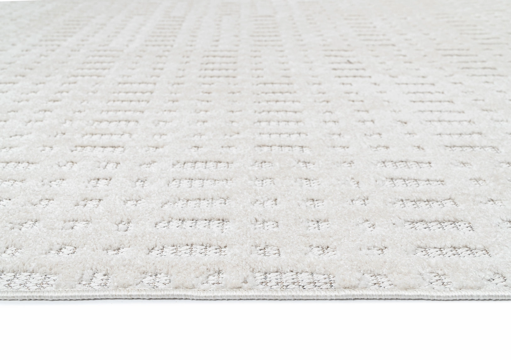 Adrianne Ivory Cream Checkered Indoor Outdoor Rug *NO RETURNS UNLESS FAULTY