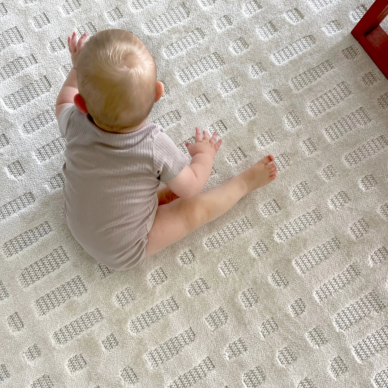 Adrianne Ivory Cream Checkered Indoor Outdoor Rug *NO RETURNS UNLESS FAULTY