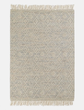 Aeson Handwoven Wool Rugmodern color block patchwork rug