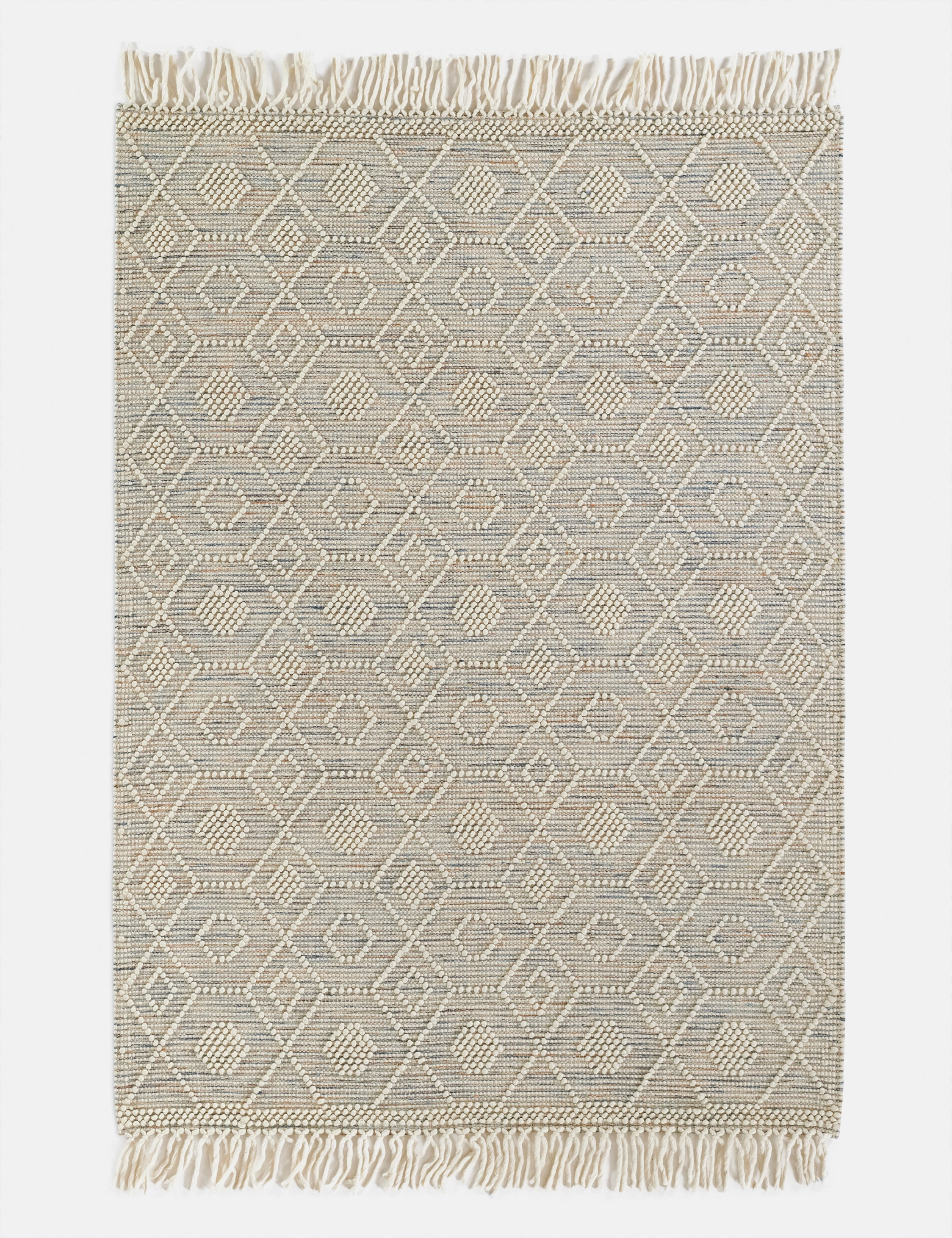 Aeson Handwoven Wool Rugmodern color block patchwork rug