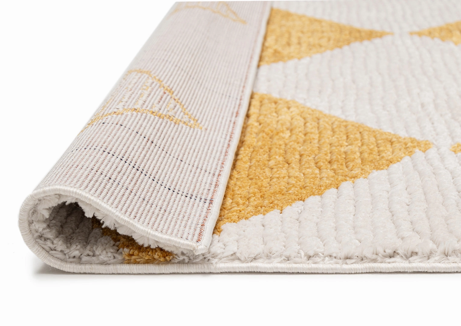 Agatha Ivory and Yellow Checkered Rug
