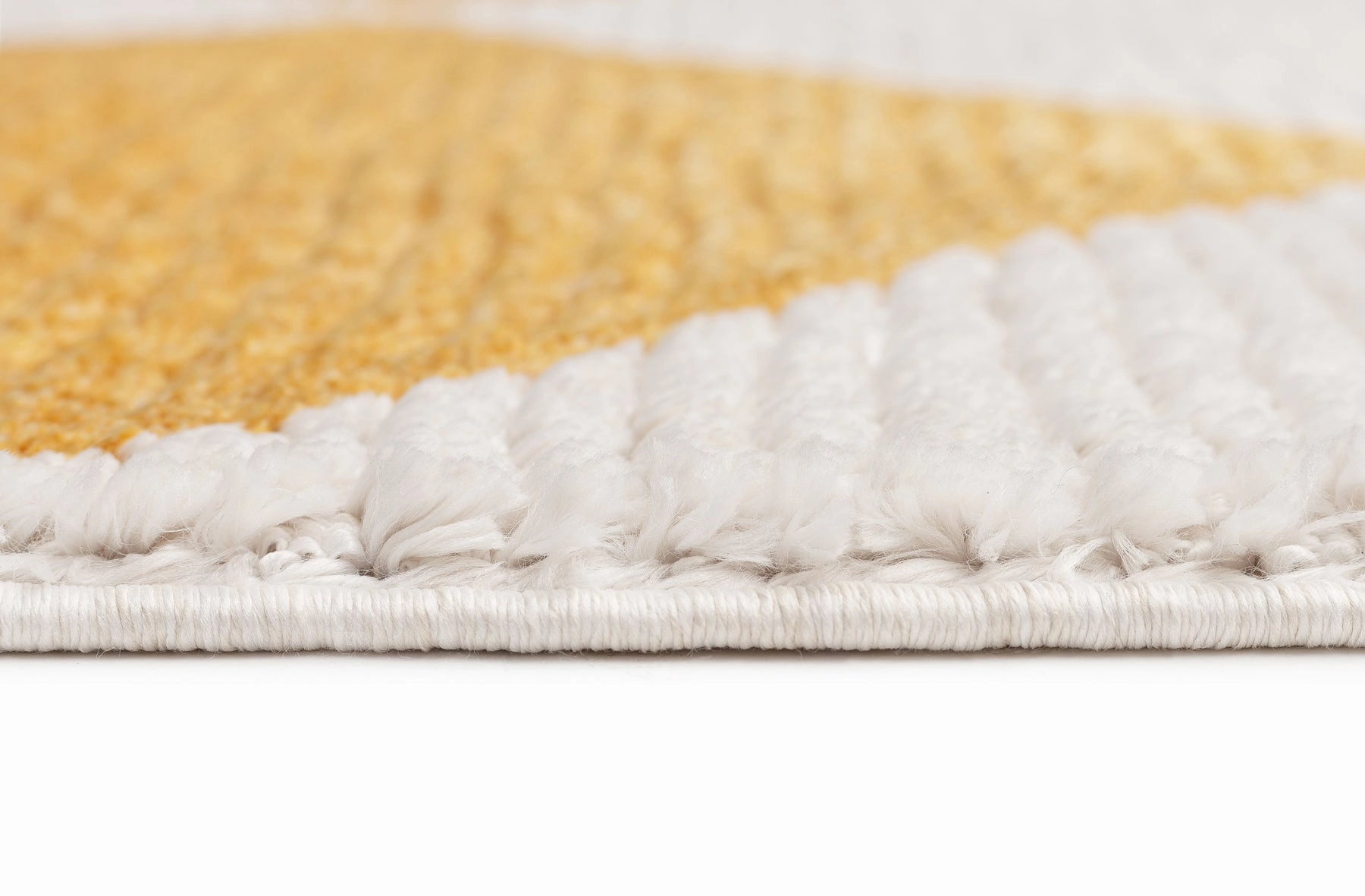 Agatha Ivory and Yellow Checkered Runner Rug