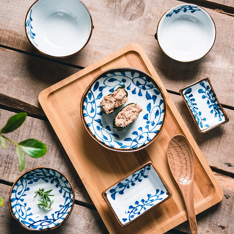 Akari Blue and White Japanese Sauce Dishmodern kitchen decor ,kitchen dinner set ,dinnerware 