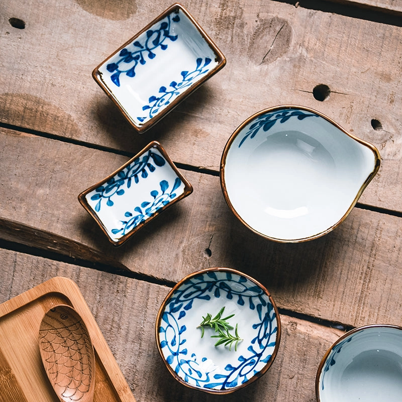 Akari Blue and White Japanese Sauce Dish
