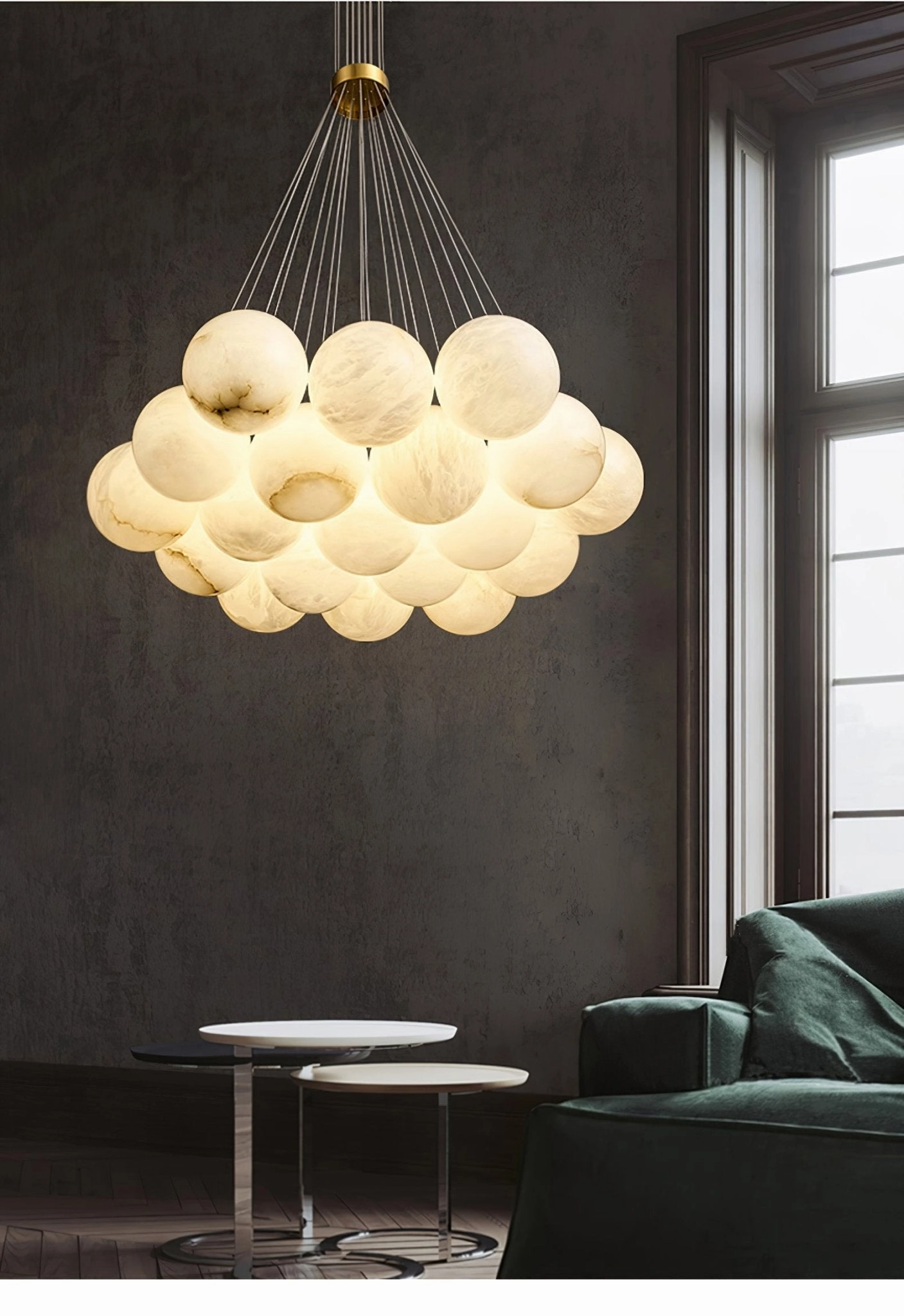 Alabaster Balls Chandelier