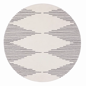Aldana Black and Cream Tribal Washable Round Rug *NO RETURNS UNLESS FAULTYmodern color block patchwork rug